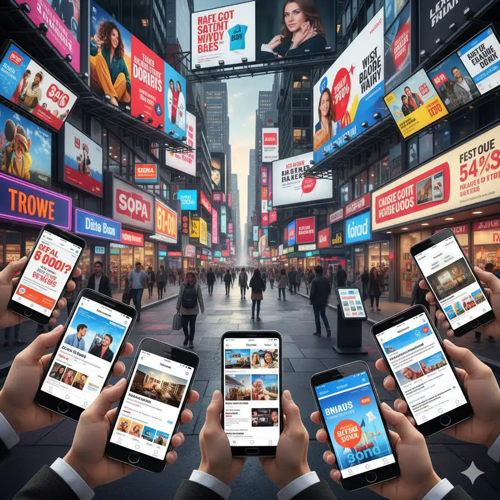 Crowded street market representing channel complexity