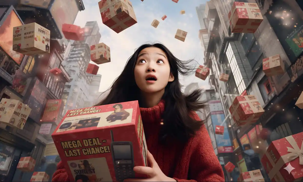 Modern Indian consumers using digital devices